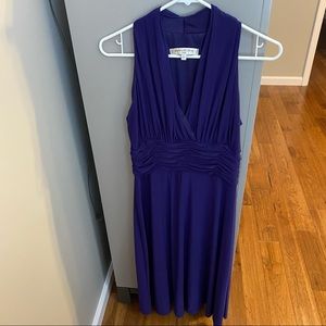 Evan Picone Deep Purple Halter Dress, Size 6